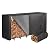 Vailge Firewood Rack 8FT with Firewood Rack Cover 8FT in Combo