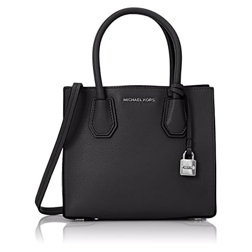 Michael Kors 30F6SM9M2L Womens Mercer Satchel, Black (Black), 10.2x19x21.6 cm (W x H x L)