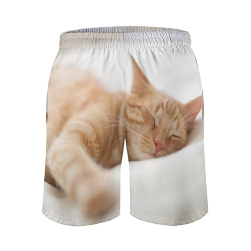 Short de bain homme chat paresseux parfait pour la plage et l'été - 6