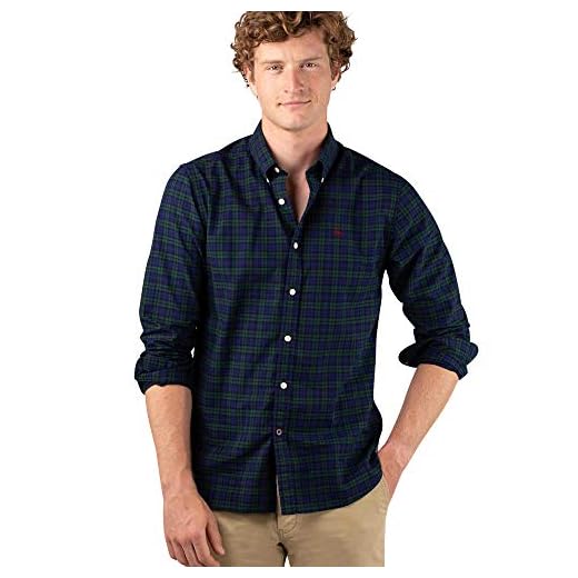 El Ganso 1 Camisa casual, Verde (Verde 0054), X-Large para Hombre