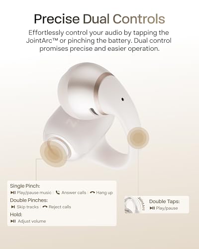 SHOKZ OpenDots 2 Open-Ear Clip-On Earbuds, White, Dolby Audio, 3 Mics - image 9