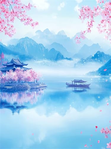 Peinture numéro paysage sur toile infroissable haut de gamme pour décoration murale