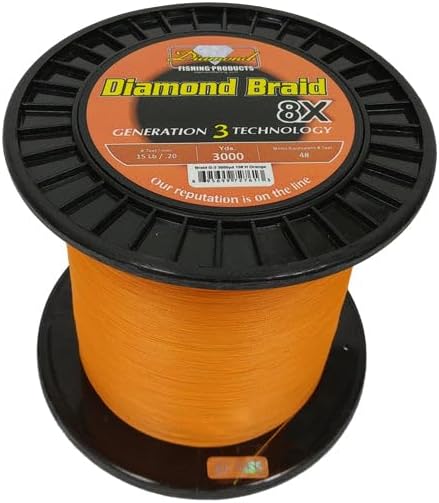 Momoi Diamond Braid Generation III 8X 600 Yards, Orange