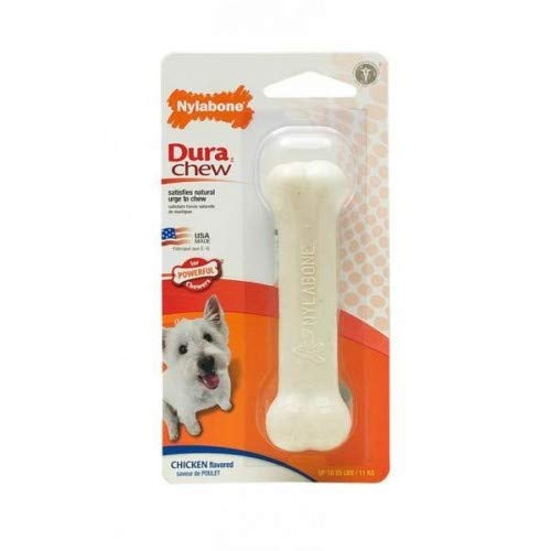 NylaboneChicken Flavoured Dura Chew Dog Bone (Large) (May Vary)