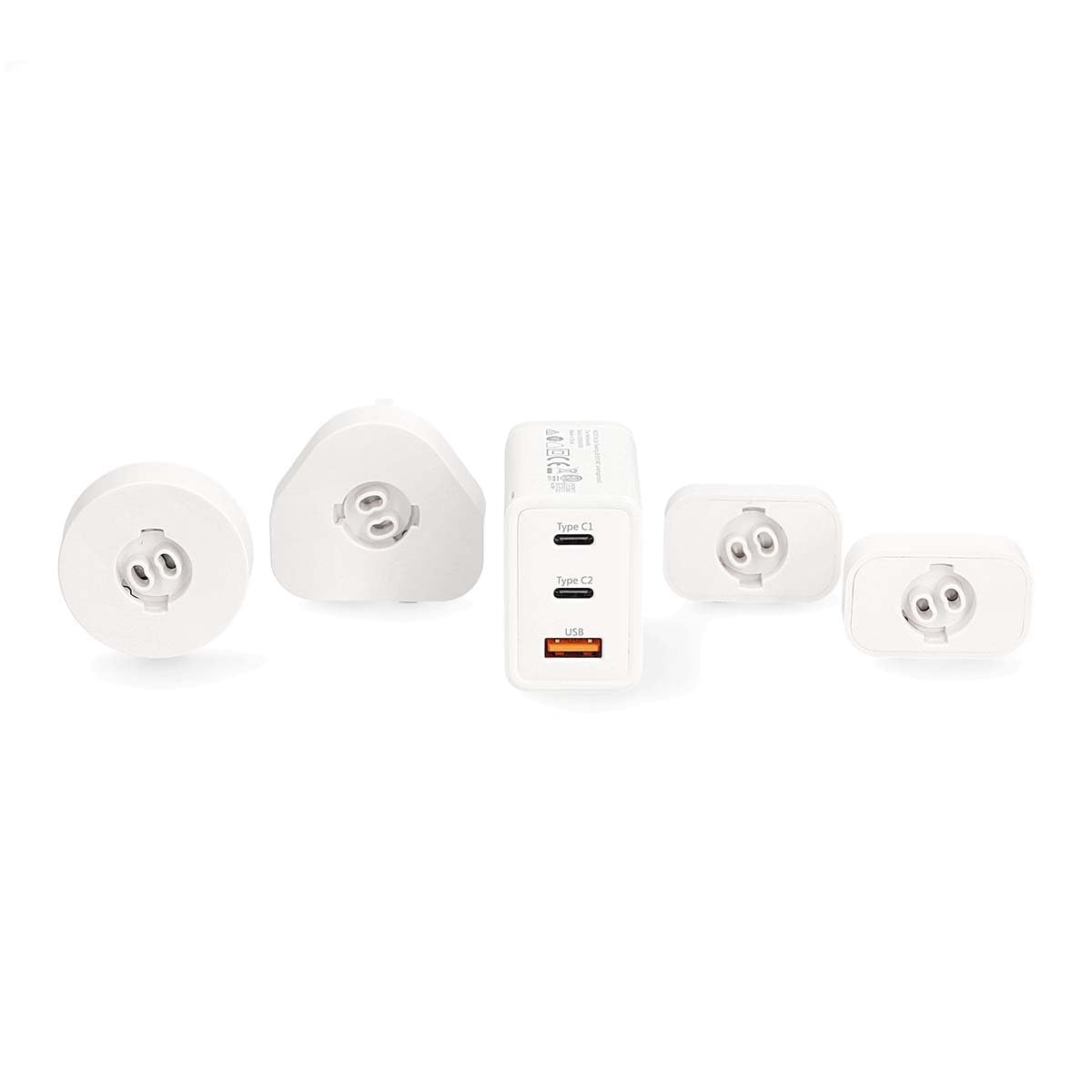 Nedis Adaptateur de Voyage - 100-240 V CA 50/60 Hz - 65 W - Blanc