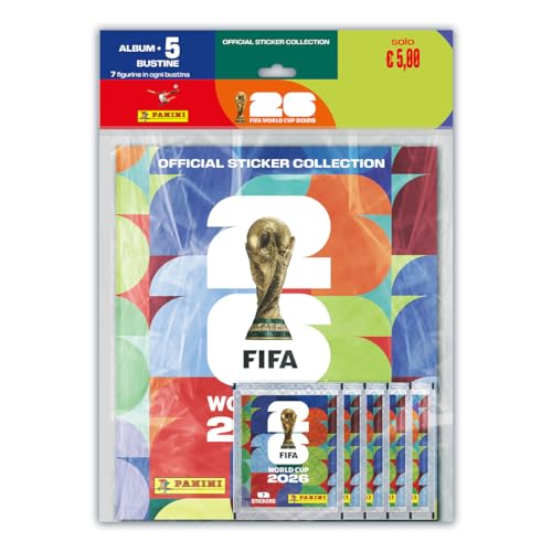  Fifa World Cup 2026™ Official Sticker Collection - Starter Set Pack Panini [Album + 5 Bustine]