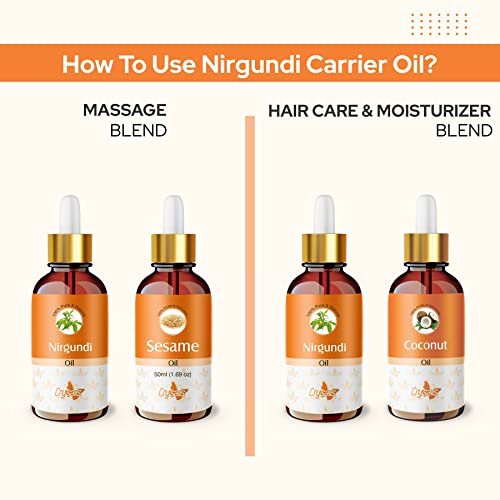 Image of Crysalis Nirgundi (Vitex Negundo) Oil |100% Pure & Natural Undiluted Carrier Oil Organic Standard| It Is Used For Skin & Hair |Aromatherapy Oil| 100ml With Dropper
