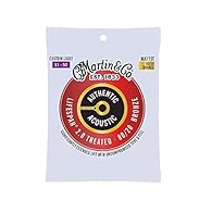 BRIGHT TONES: Martin Authentic Acoustic Strings provide excellent tuning stability and playability with bright and rich tones. Discover your guitar's true voice with this professional-grade guitar string pack. TREATED FOR A LONG LIFE: These heavy-dut...