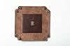 American Made Premium Leather Valet Tray, Folds Flat! Dice Rolling Basket and Organizer with Brass Rivets (Dark Walnut Brown, Medium) #2