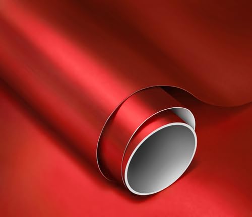 Image of ColorFusion PPF by VViViD, Satin Stealth Chrome Red Dry Apply PPF Vinyl Car Wrap Roll 1ft x 5ft