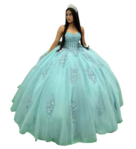 Lace Appliques Quinceanera Dresses Ball Gown Puffy Off Shoulder Tulle Prom Dress Sweet 15 16 Dresses for Women