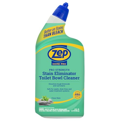 Zep Home Pro Pro-Strength Stain Eliminator Toilet Bowl Cleaner - 24 FL OZ (1 Pack) - Dissolves Tough Limesacle and Rust Stains