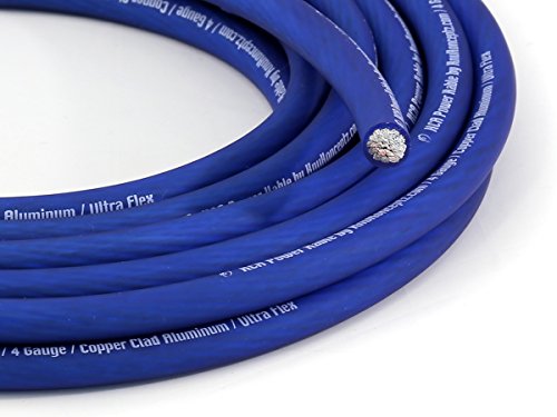 KnuKonceptz KCA Kable 4 Gauge Battery Power Ground Wire Blue 30 Ft