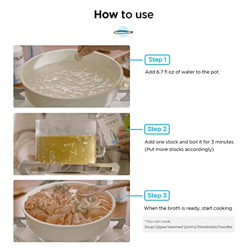 Mealite Anchovy Stock, 50 Stocks, Koren Soup Base, Dried Mix Seafood, Kelp, Dashi Pack, Broth Cube, 100% made in Korea, Contains Shiitake Mushroom, Burdock, Lotus Root, Cabbage, Celery Etc, No Flavor-Enhancer, Non-MSG - Thumbnail 7