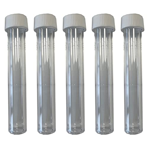 Aquacadabra 15ml Test Tubes x5 with Leak-Proof Screw Caps, Ideal for Aquarium Water Test Kits