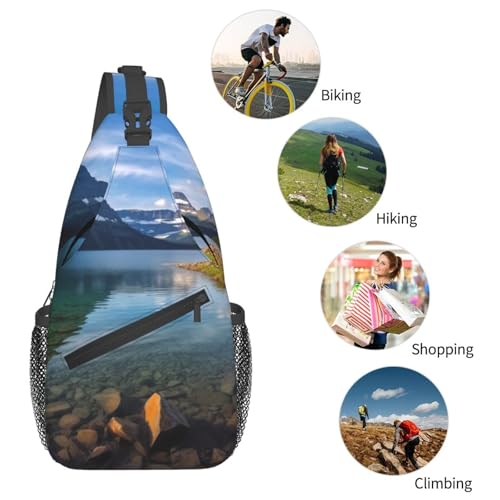 Bolso Cruzado de Pecho para Hombre y Mujer Negro miniatura 6