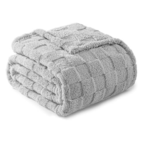 Exclusivo Mezcla Light Grey Fleece Throw Blanket Cover