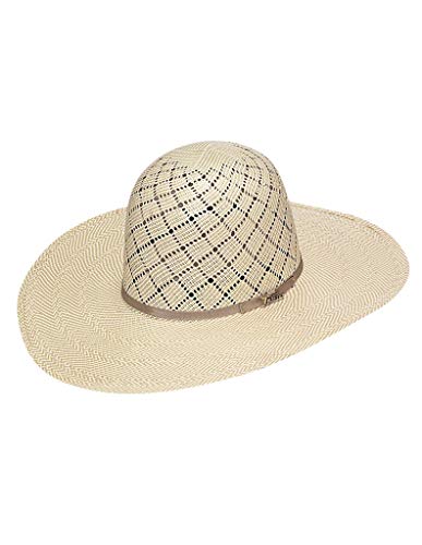 Twister Men's 10X Shantung Open Crown Straw Cowboy Hat Ivory 6 7/8