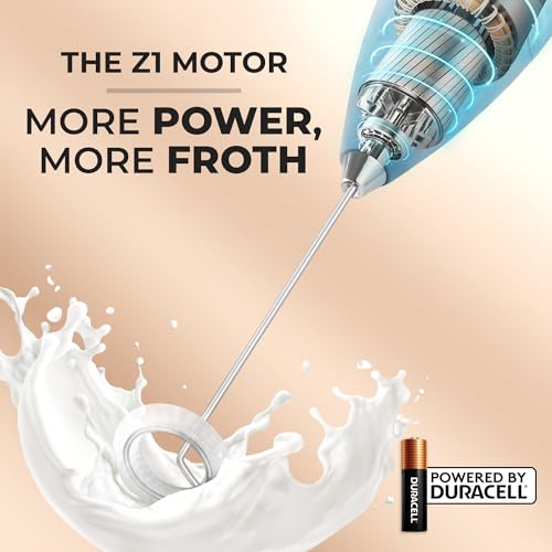 image for Zulay Kitchen Powerful Milk Frother Wand With 4 AA Duracell Batteries 