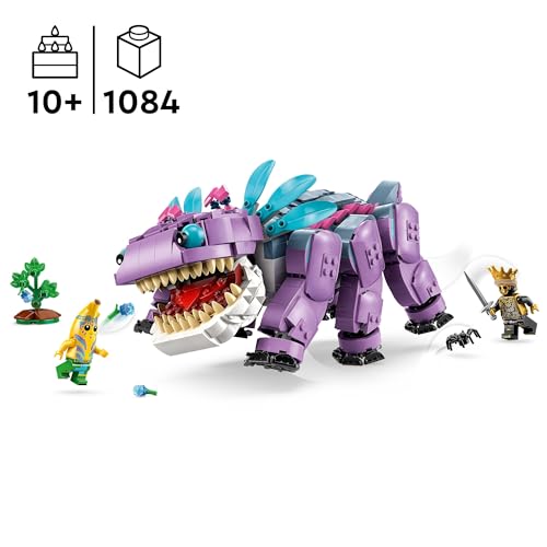 LEGO Fortnite Klombo Gaming Spielzeug - Spielset mit Minifiguren - Dinofigur mit Inselabenteuer-Schali und ORO auf Klombos Rücken - Gamer Geschenk für Jungen, Mädchen und Fans ab 10 Jahren - 77077