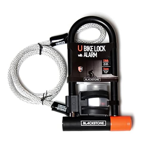 Blackstone Anti-Theft 130 db Alarm U-Lock Heavy Duty w/ Security Cable Cover