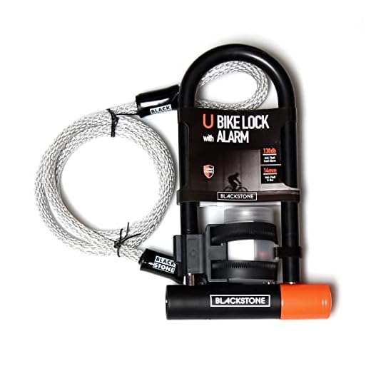 Blackstone Anti-Theft 130 db Alarm U-Lock Heavy Duty w/Security Cable (Alarm U-Lock w/Cable)