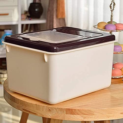 Brussel 10kg Rice Storage Container Cereal Grain Dispenser Storage Box Kitchen Flour Barrel Bucket Rice Storage Bin Random