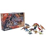 Animal Planet Valley of Dinosaurs Toy Playset – 14-Piece Dinosaur Figure Set for Kids, Prehistoric Adventure Playset for Ages 3+