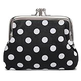 Cute Polka Dot Buckle Coin Purses Vintage Pouch Kiss-lock Change Purse Wallets