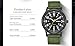 Gosasa Unisex Military Watches Sport Textile Nylon Strap Luminous Fashion Watch Analog Display Quartz Waterproof Casual Wristwatch (Green)