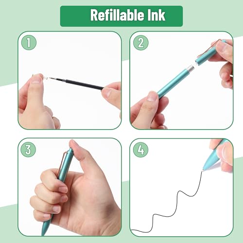 Pack de 6 bolígrafos retráctiles de gel Mr. Pen tinta negra miniatura 5