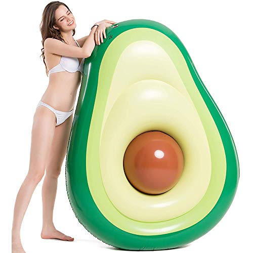 YAHUA LI Inflatable Avocado Pool Floats for Adults,Giant Summer Beach Swimming Floaty Water Toys Seaside Floating Party Toys Lounge Raft for Kids Fun