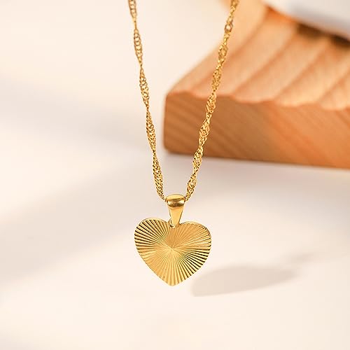 Ibara Women Gold Necklace Sun Crescent Moon Star Evil Eye Lock Lovely Heart Flower Butterfly Pearl Pendant 18K Gold Cz Diamond Filled Chain Dianty Boho Beach Simple Handmade Jewelry Gift thumb #3