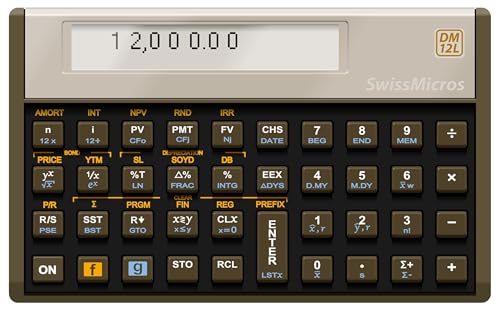 DM12L RPN Financial Calculator – HP-12C Inspired Upgrade with Alg...