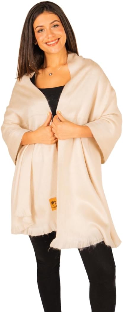 ALPAKITAS Alpaca wool Shawl Wrap for Men and Women- Shawls and Wraps - 70% Alpaca - Unisex Fashion - Blanket Wool Shawl