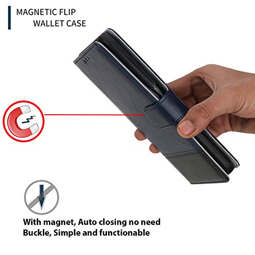 MG-Star-Double-Sheet-Back-Cover-for-Realme-Narzo-50i-Prime-PU-Leather-Case-with-Card-Holder-and-Magnetic-Stand-BlueGrip-Case