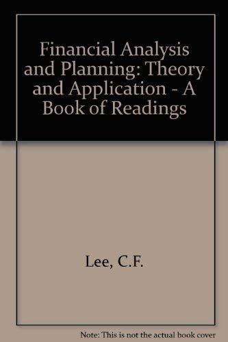 Financial Analysis and Planning: Theory and App... 0201044757 Book Cover