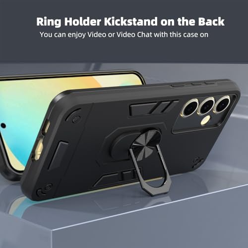 Image of NDCOM for Samsung S24 FE Back Cover | Premium S24 FE Back Case for Ultimate Protection | Sleek and Stylish S24FE Back Cover | Ring Holder Case