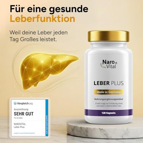 Leber Kur Mariendistel Kapseln hochdosiert - 80% Silymarin, Artischocke, Löwenzahn, Curcuma, Desmodium und Cholin für die Leber Testsieger - 8-Fach Komplex