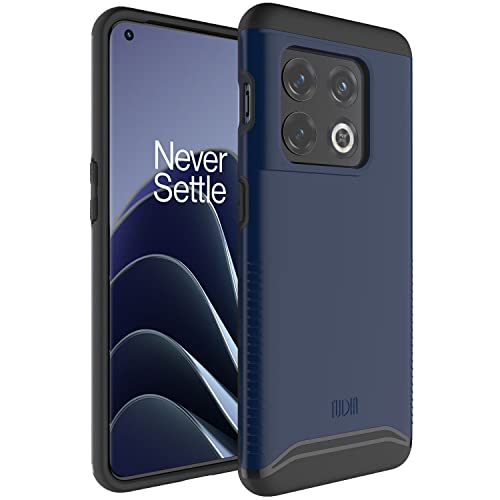 TUDIA DualShield Designed for OnePlus 10 Pro Case (2022), [Merge] Shockproof Military Grade Tough Dual Layer Slim Heavy Duty Raised Edge Protection - Indigo Blue