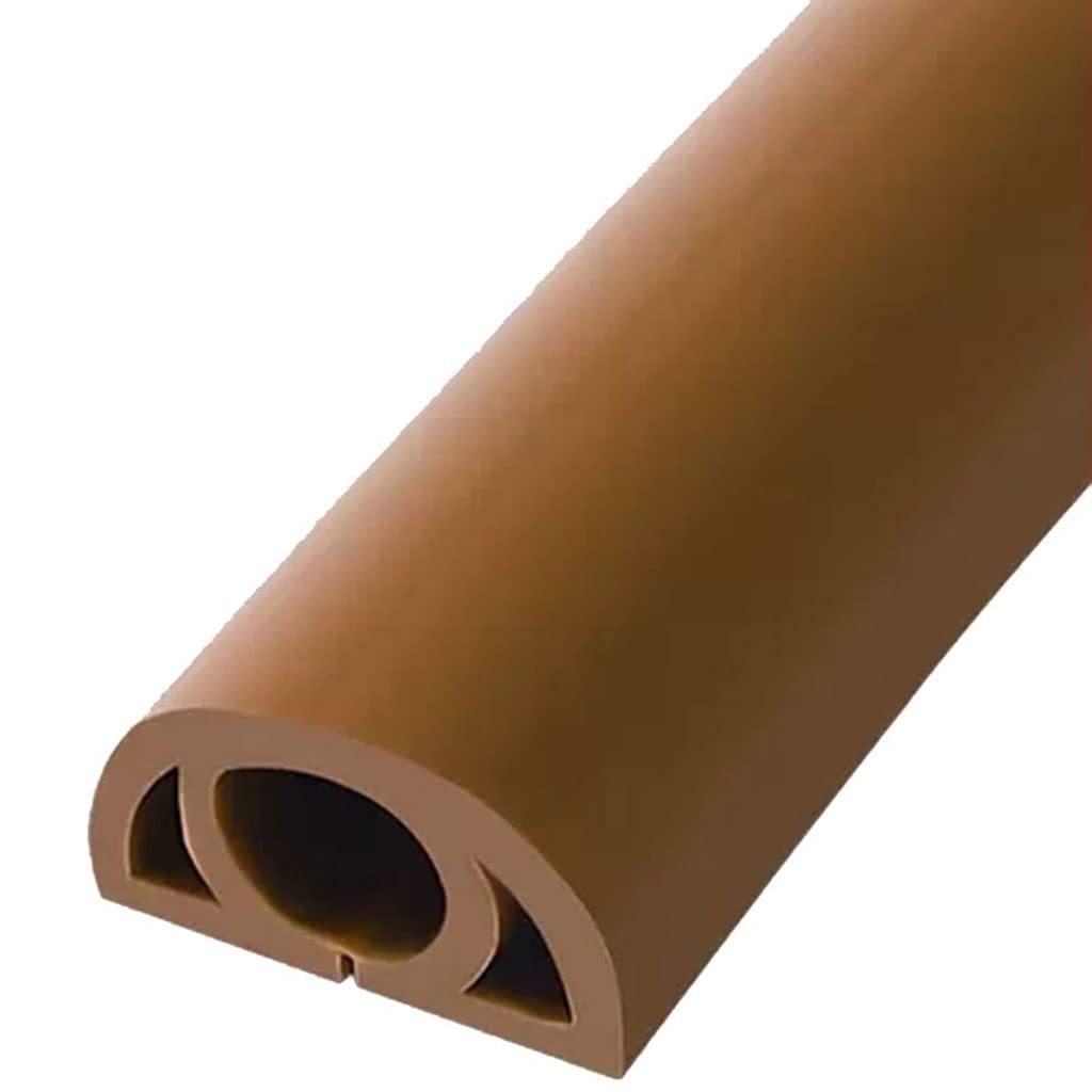Canalina Cavi Pavimento Calpestabile per Ufficio, Canalina Passacavi Muro Adesiva,Protezione per Cavo per Pavimento in PVC Resistente per Pavimento (Color : Brown, S : 10m)