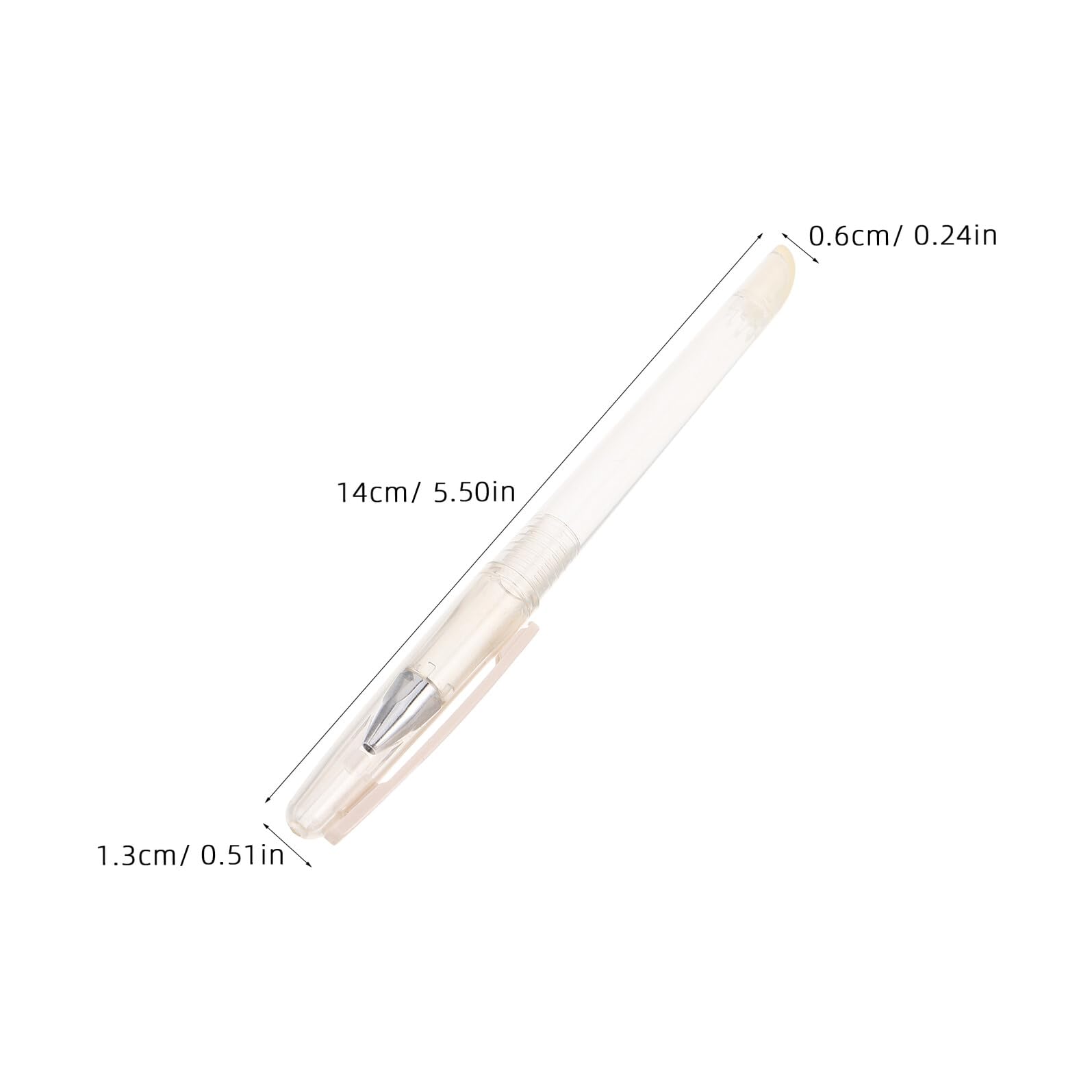 BESTonZON 10 Tubos Vacíos para Bolígrafos con Carcasa de Plástico Transparente y Borrador Integrado, Accesorios Escolares para Uso en Oficina y Escuela