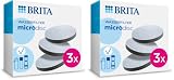 BRITA 3 filtres per a l'aigua, Cartutxos filtrants compatibles amb ampolles amb filtre d'aigua que redueixen la calç i el clor, Weiß, 3 Unitat (Paquet de 2)