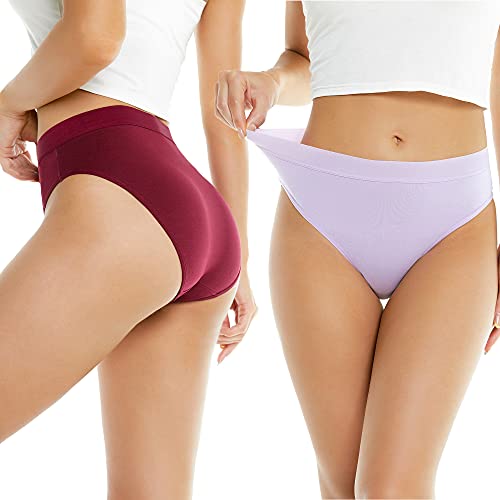 Image of Women Cotton Underwear Hi-Cut Briefs 5-Pack