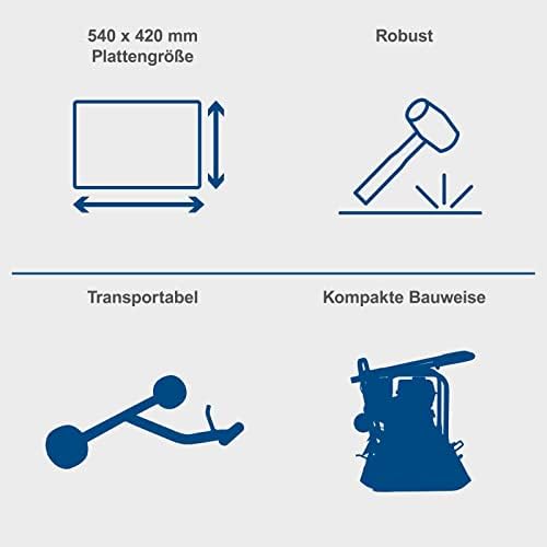 Bild 3 - Scheppach Benzin Rüttelplatte HP2300S Verdichter Rüttler Vibrationsplatte | 5,6 PS Leistung | 23 kN Verdichtungsdruck | 35cm Verdichtungstiefe | Komplettset inkl. Gummimatte und Fahrvorrichtung