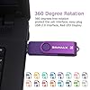 SIMMAX 32GB Memory Stick USB 2.0 Flash Drives Swivel Thumb Drive Pen Drive (32GB Purple)