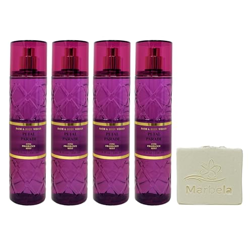 Bath & Body Works Petal Parade 4 Fragrance Mists & Natural Oats Bar Soap