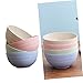 KICHOUSE 4pcs Wheat Straw Mixing Bowls Round Salad and Food Bowls for Home Kitchen Use for Soup Porridge and More Functional and Practical for All Occasions