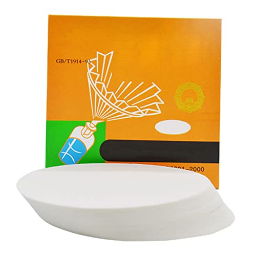 PLAFOPE Medium Qualitative Filter Paper Discs Oil Test Paper Set 100pcs 11cm Lab Chemical Filtration Filter Replacement Present for Chemistry Lab