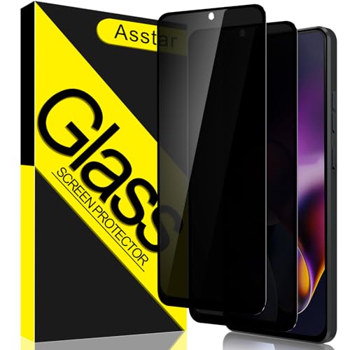 Asstar [2 Pack] Privacy Screen Protector for Moto G Stylus 5G 2024 9H Hardness Tempered Glass Screen Protector for Moto G Stylus 5G 2024 Anti-Scratch Case Friendly Easy Install Bubble Free
